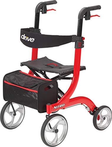 Drive Medical Nitro Euro Style Walker Rollator, Tall, Black 1 count