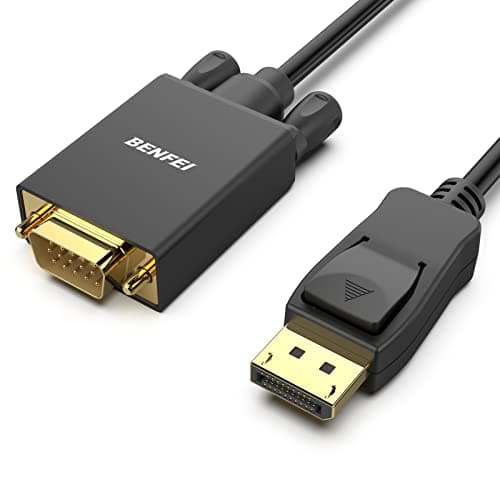 DisplayPort to VGA, Benfei Gold-Plated DP to VGA Adapter (Male to ...