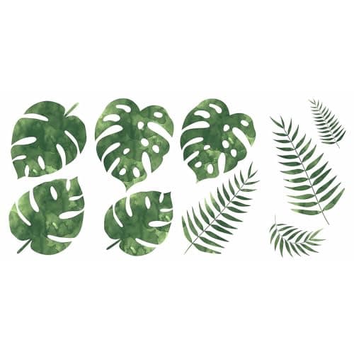Amazon.com: Supzone Palm Tree Wall Decals Tropical Plants Palm Grove ...