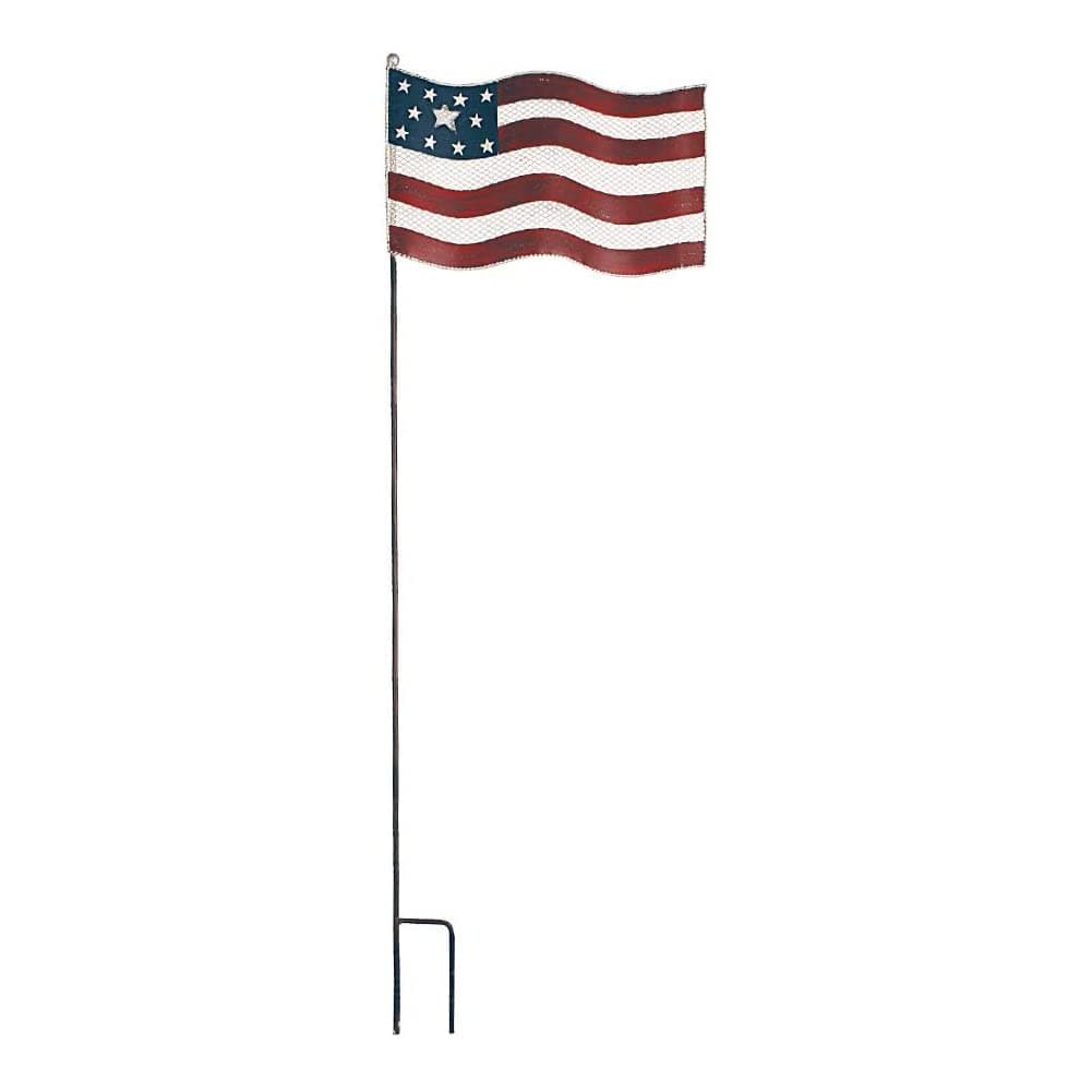 Amazon.com : Linfevisi Metal Vintage American Flag Stake Outdoor ...