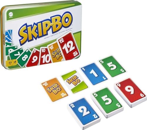Mattel Games L3671 - Skip-Bo Deluxe in high-quality metal collector's ...