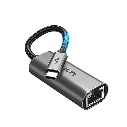 uni USB C to Ethernet Adapter, Driver Free RJ45 to USB C [Thunderbolt 3/4 Compatible], 1Gbps Type-C Gigabit Ethernet LAN Network Adapter for MacBook Pro/Air, iPad Pro, Dell XPS, Surface Laptop, Mac