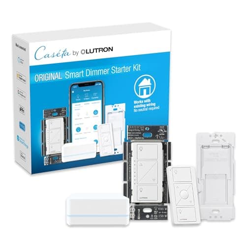 Kit de inicio Lutron Caseta con interruptor atenuador inteligente inalámbrico