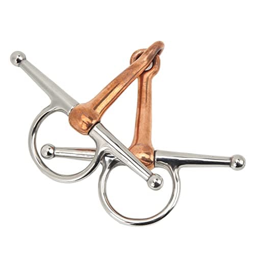 Horse Cheek Snaffle, Stainless Steel Snaffle Bit, Horse Mouth Bit, Stainless Steel Horse Full Cheek Snaffle Horse Bits for Training Equestrian Equipment 125mm for Outdoor Horse Accessories