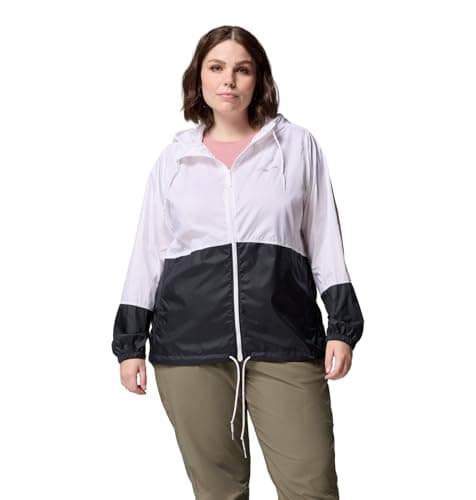 Columbia Women's Flash Forward Windbreaker, Water & Stain Resistant, Clear Blue/Modern Turq, Small