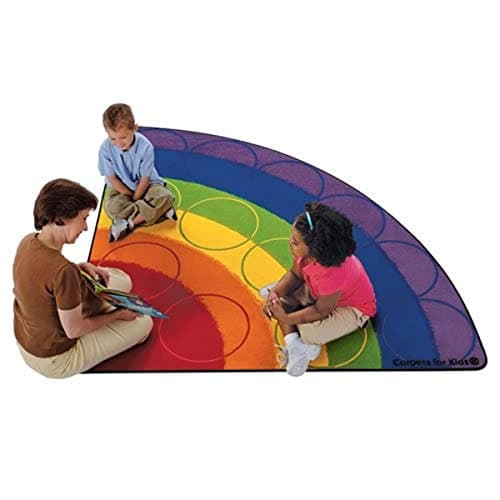 Carpets for Kids Rainbow Rows Seating Rug