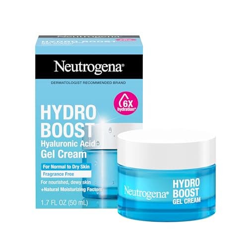 Neutrogena Hydro Boost Gel Cream with SPF 25 - Broad Spectrum UVA/UVB Protection & Hyaluronic Acid - Lightweight Oil-Free Facial Moisturizer for Smooth, Hydrated Skin - Non-Comedogenic, 47mL