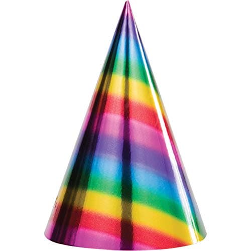 Azude Birthday Party Cone Hats, Rainbow 12 ct | Birthday party hats ...