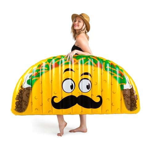 BigMouth Inc Giant Inflatable Taco Pool Floats, Durable Pool Tube with ...