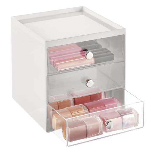 Amazon.com: mDesign Plastic Makeup Storage Organizer with 6 Sections ...