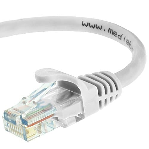 Mediabridge Cat5e Ethernet Patch Cable (10 Feet) - RJ45 Computer Networking Cord - White - (Part# 31-299-10B)