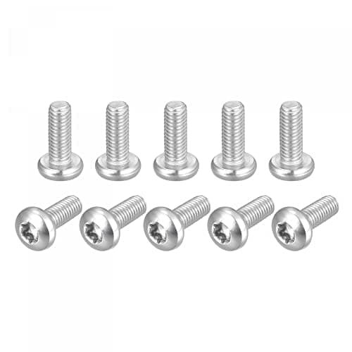 uxcell M6x16mm Torx Security Machine Screws, 20pcs 316 Stainless Steel Pan Head Tamper Proof Screw Fasteners Bolts