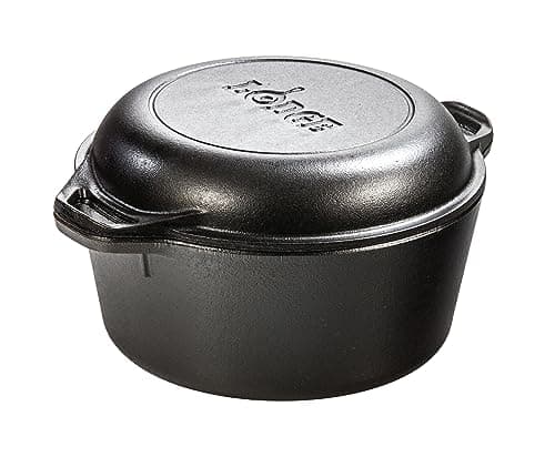 Lodge 5 Qt. Cast Iron Dutch Oven with Skillet Lid-L8DD3 - The Home Depot