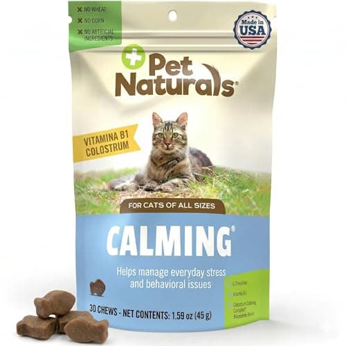 PET NATURALS Calming for Cats, Behavioral Support Supplement, Chicken Liver Flavor, 80 Bite-Sized Chews