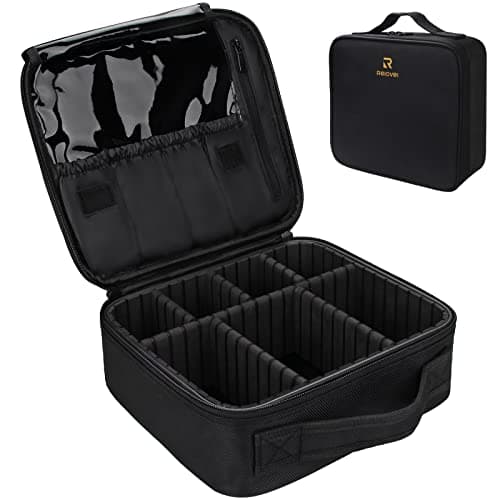 Amazon.com : Relavel Travel Makeup Bag With LED Mirror, Cosmetic Train ...