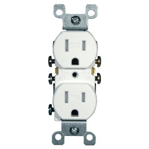 Leviton 15 Amp 125 V Tamper/Weather Resistant Duplex Outlet/Receptacle ...