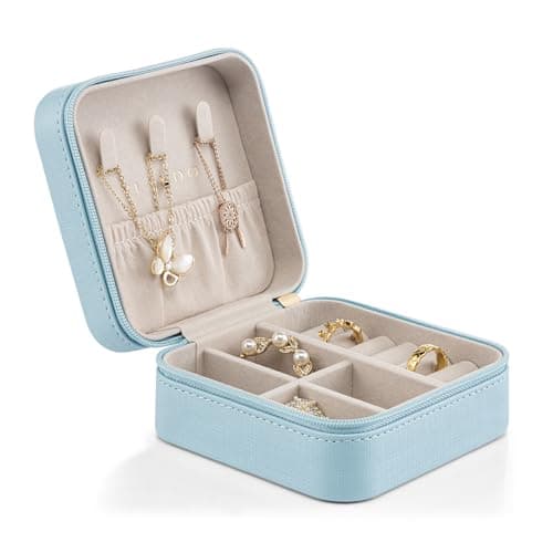 Vlando Travel Jewelry Box,Small Jewelry Bag with 6 velvet zipper ...
