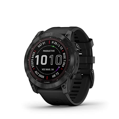 Garmin Fenix 7X Sapphire Solar Edition Smartwatch Screen in Carbon Gray ...