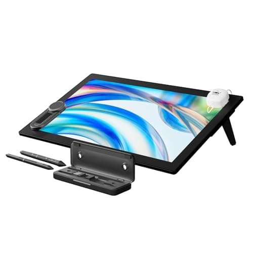HUION KAMVAS Pro 24 4K Drawing Pen Display Graphics Monitor Full Laminated IPS 140% sRGB Battery-Free Stylus 8192 Pen Pressure Tilt with Adjustable Stand and KD100 Mini Keydial- 23.8inch