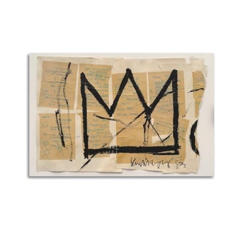 Jean Michel Basquiat Crown Poster Muur Kunst Canvas | Etsy