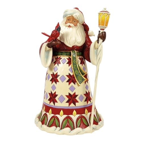 Enesco Jim Shore Heartwood Creek Santa Holding Cardinal Figurine ...