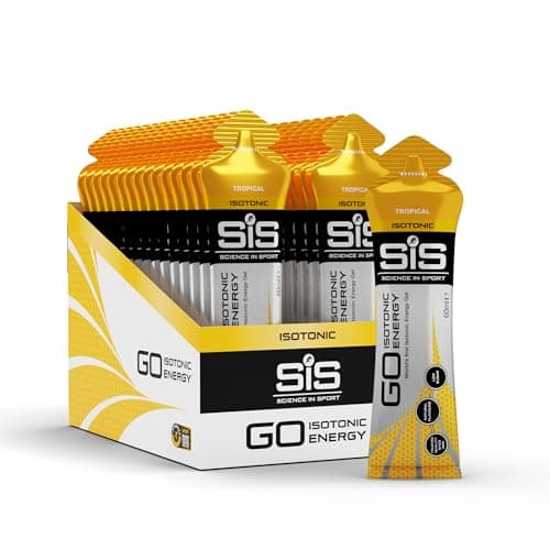 Science In Sport GO Isotonic Energy Gels, Running Gels with 22g Carbohydrates, Low Sugar, 60 ml Per Serving (30 Pack, Tropical)