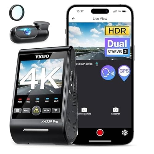VIOFO A229 Pro 2CH Front and Rear 4K+2K HDR Dual Dash Cam with Sony ST