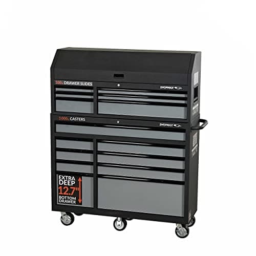 Husky 52 In. 18-Drawer Tool Chest And Rolling Tool Cabinet Combo In ...