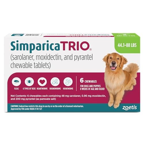 Simparica TRIO for Dogs 2.6kg - 5kg Purple 3 Chews - Vet Products Online