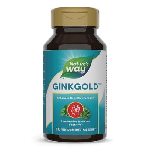 Nature's Way Ginkgold - Cognitive Function and Memory Support Supplement for Adults - Peripheral Circulation - Made with Ginkgo Biloba – Standardized Extract – 100 Vegetarian Tablets