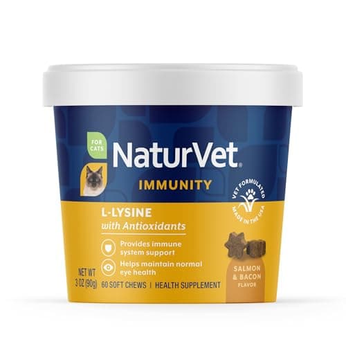 NaturVet Lysine Plus soutien immunitaire pour chats friandises tendres