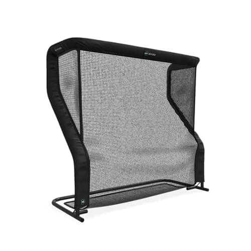 Net Return Pro Series Golf Training Net, 8'x7'6" Multi-Sport Practice, Auto Ball Return, Portable Indoor/Outdoor Simulator Net, Durable Aluminum, Black, USA-Made