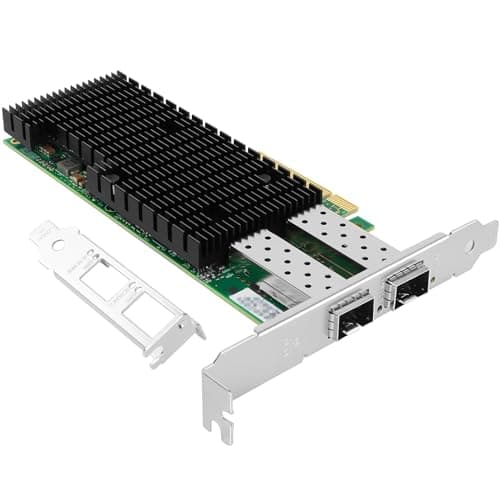 10/25Gb Dual Converged Network Card (NIC), 25gigabit Ethernet Interface Adapter 2 x SFP28 Port,PCIe 3.0 x 8 Compatible with Intel XXV710-DA2 Support Windows/Windows Server/Linux/Freebsd