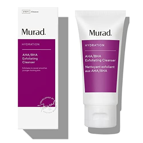 Murad AHA/BHA Exfoliating Cleanser - Hydration Exfoliating & Moisturizing Salicylic, Lactic and Glycolic Acid Face Wash - Creamy Skin Smoothing Treatment Backed by Science, Travel size, 60ml