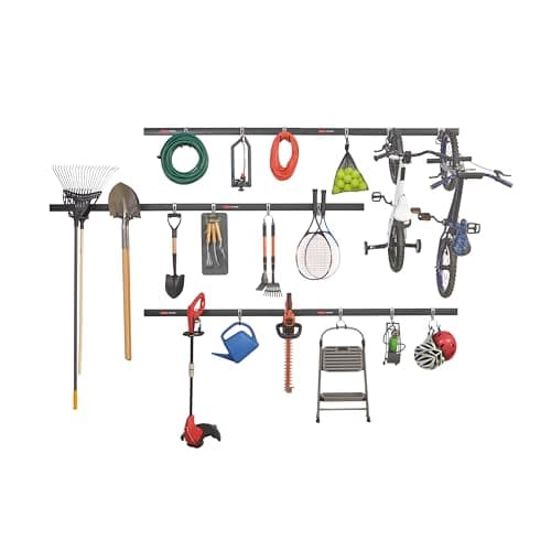 Rubbermaid FastTrack Garage 16-Piece 48-in Gray Steel Multipurpose ...