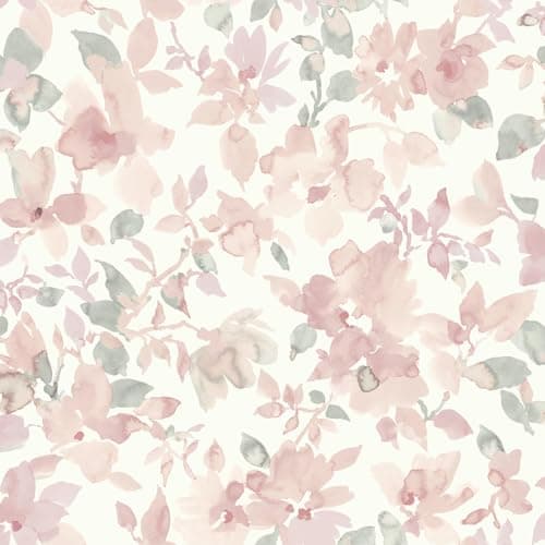 RoomMates Watercolor Floral Peel and Stick Giant Wall Decals, Wall ...