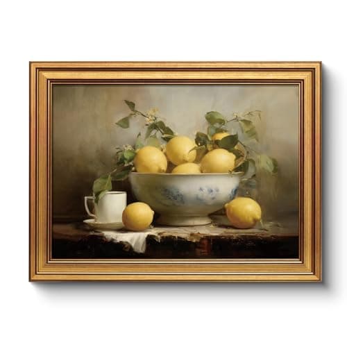 Fruit Harmony - Fruit Bowl Still Life Vintage Oil Painting Artwork ...