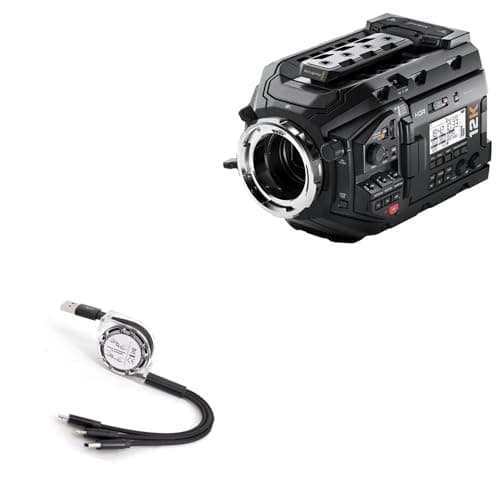 BoxWave Cable Compatible with Blackmagic URSA Mini Pro 12K - AllCharge miniSync, Retractable, Portable USB Cable - Jet Black