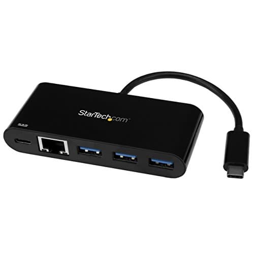 StarTech.com USB C to Gigabit Ethernet Adapter - 1Gbps NIC USB 3.0/USB 3.1 Type C Network Adapter - 1GbE USB-C to RJ45/LAN Port Thunderbolt 3 Compatible Windows MacBook Pro Chromebook (US1GC30DB), Black, 0.50" (12.70 mm) x 0.80" (20.32 mm) x 2" (50.80 mm)
