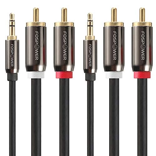 FosPower 3.5mm to 2-Male RCA Adapter Cable