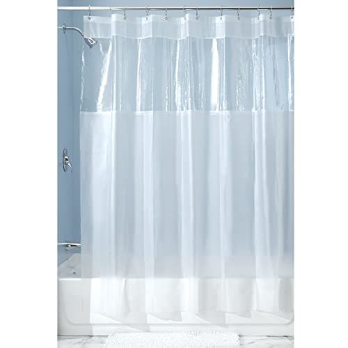 InterDesign Vinyl Shower Curtain Liner, Standard 72" x 72", Frost ...