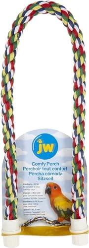 JW Pet Comfy Perch for Birds Flexible Multi-Color Rope