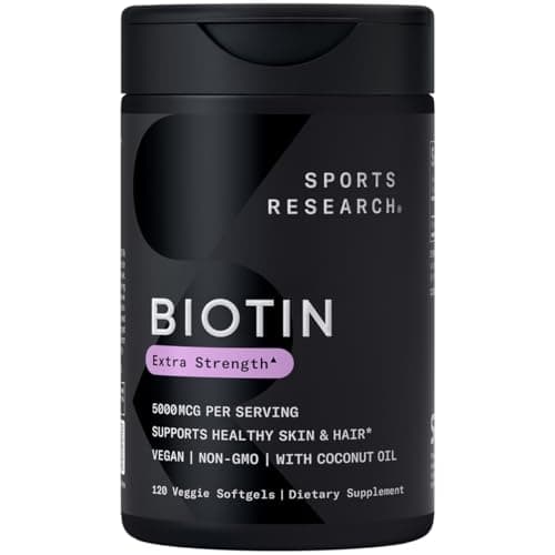 Sports Research Biotin with Organic Coconut Oil 5000mcg