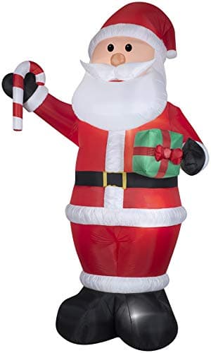 12' Gemmy Airblown Inflatable Giant Christmas Santa Claus w/ Teddy Bear ...