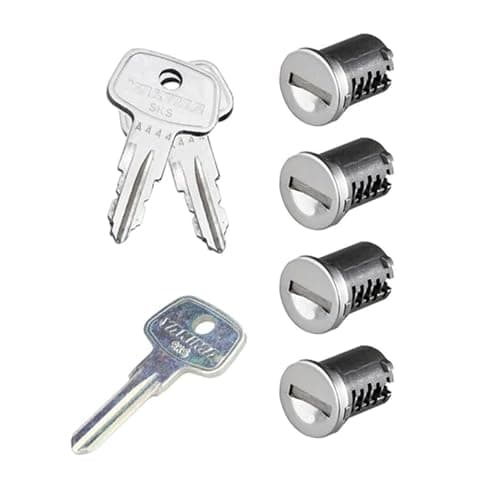 4 Pack Lock Cores for Yakima SKS Car Roof Rack System Components, Includes 4 Cylinders Cores, 4 Opening Keys and 1 Control Key (4 Pack)