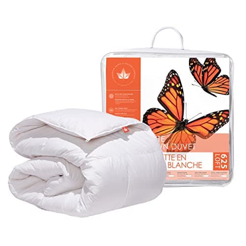 American Down & Feather Co. - Regular Weight 625 Loft White Down Duvet Queen Size - 360 TC Shell 100% Cotton - Filled in the USA