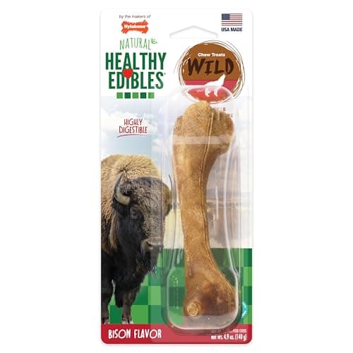 Nylabone Healthy Edibles Wild Bison Flavored Dog Treat Bones