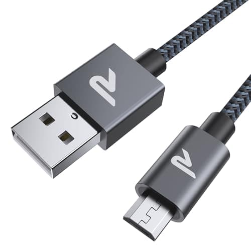 RAMPOW Micro USB Fast Charging Cable 2m-2.4A Quick Charge Nylon Braided ...