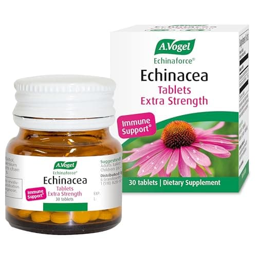 A.Vogel Echinaforce Extra Strength Echinacea Tablets | 1200 mg of Fresh Organic Echinacea Tincture per Tab | Relieves Cold & Flu Symptoms by Strengthening the Immune System | 30 Tablets