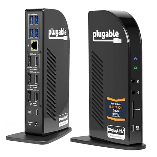 Plugable 13-in-1 USB-C Triple Monitor Docking Station (UD-ULTC4K)